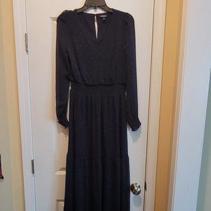 Navy Georgette Sparkle Maxi Dress By Express